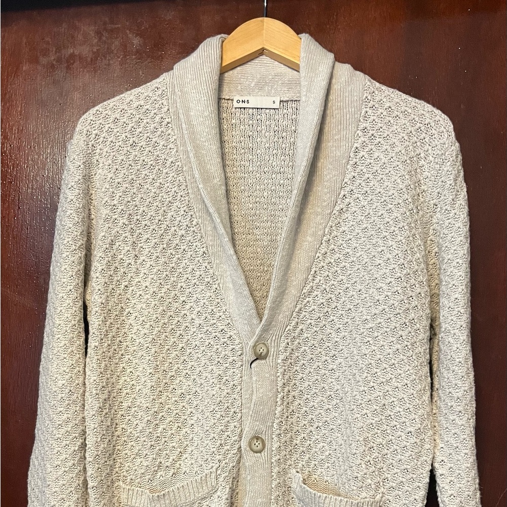 Men’s ONS HoneyComb Beige Cardigan